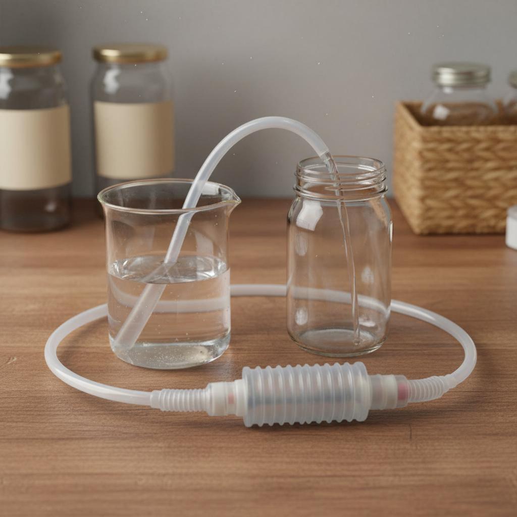 Food Grade Oil and Fermented Beverage Pump With Strainer Hand Press Siphon Automatic-Priming Siphon Hose Easy to Use Household