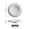 European White Ceramic Round Beef Steak Western Food Plate High-end Dessert Plate Salad Bowl Exquisite Hotel Special Tableware
