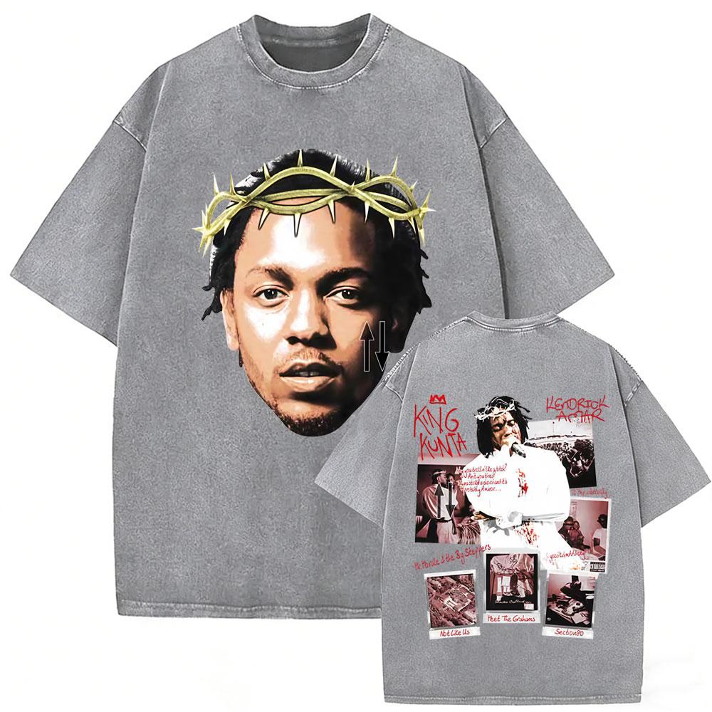 Rapper Kendrick Lamar Großes Gesicht Grafik T-Shirt Nicht Wie Wir Mr. Morale The Big Steppers T-Shirts Herren Hip Hop Übergroßes T-Shirt