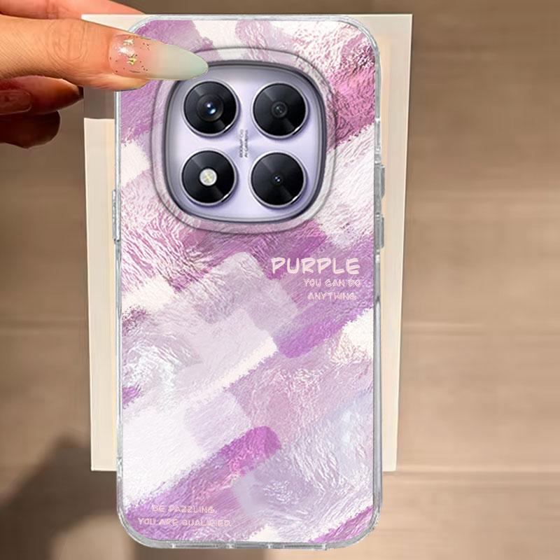 

Чехол для Redmi Note 14 Pro Plus 13 Pro 14S 14C 13C A3 Xiaomi 14T 13T Pro Чехол для телефона Розовый сетчатый узор для Redmi A5 Задние сумки Redmi A3-A3X белый