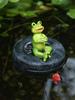 Floating Resin Frog Figurine Lovely Frog Statues Animal Garden Statue for Pond & Yard Decor