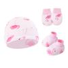 Newborn Baby Hat, Baby Hood, Male and Female Children, Spring and Autumn Baby, Pure Cotton Hat, Gloves, Foot Covers