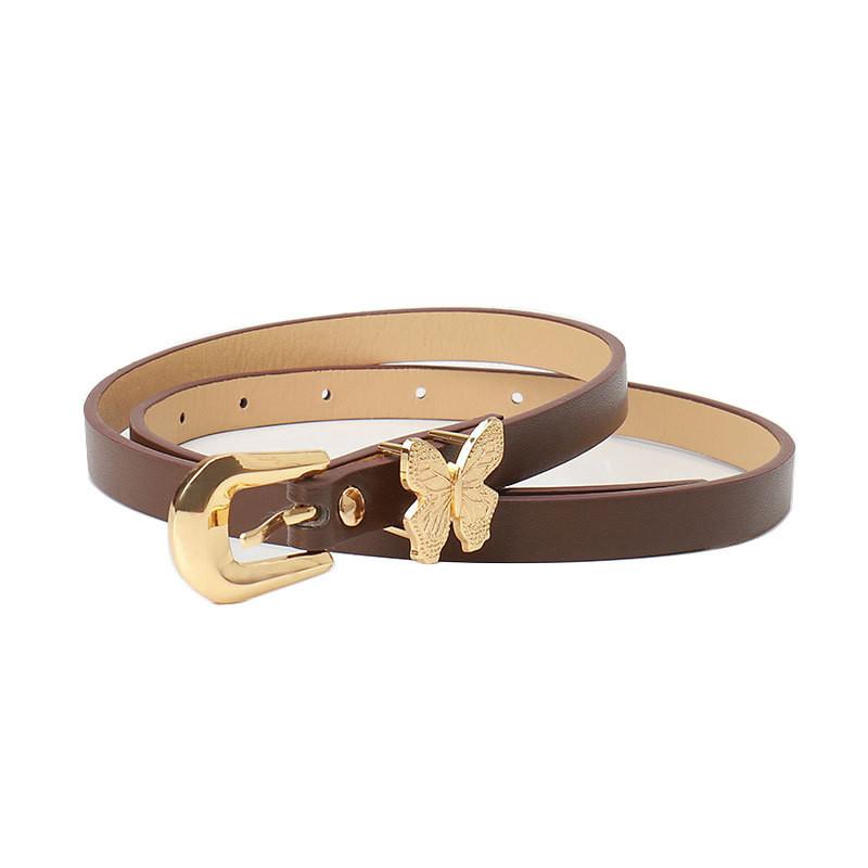 Style Pu Leather Belt With Bow Decor For Girls And Women Summer Wear
