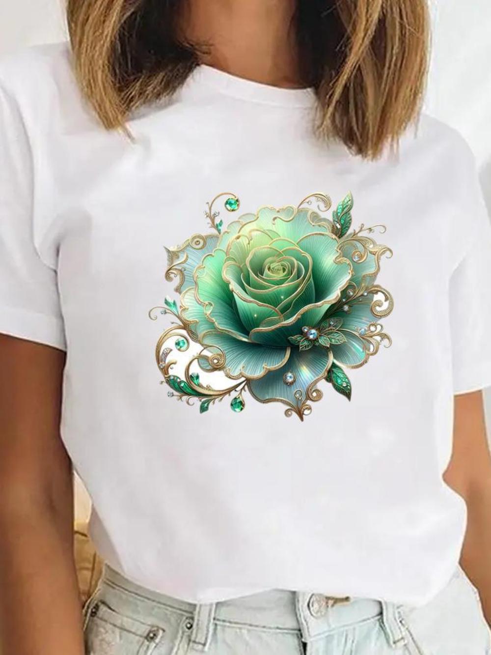 Womens Tshirt Butterfly Flowers Womens Tshirt Watercolor Print Tshirt Oversize Casual Tshirt Nature Lover Daily Streetwear S