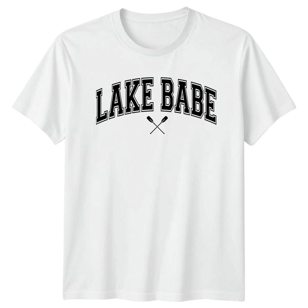 Lake Babe TShirt Retro Paddles Lake Life Nature Unisexs Unisexs Tee S