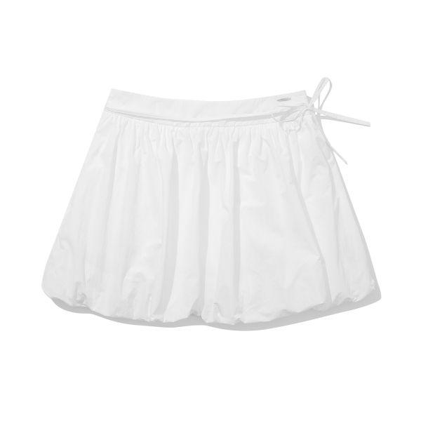 COVERNAT Loose Balloon Shape Solid Color Casual Skirt Women skirts White CO2402SR90WH