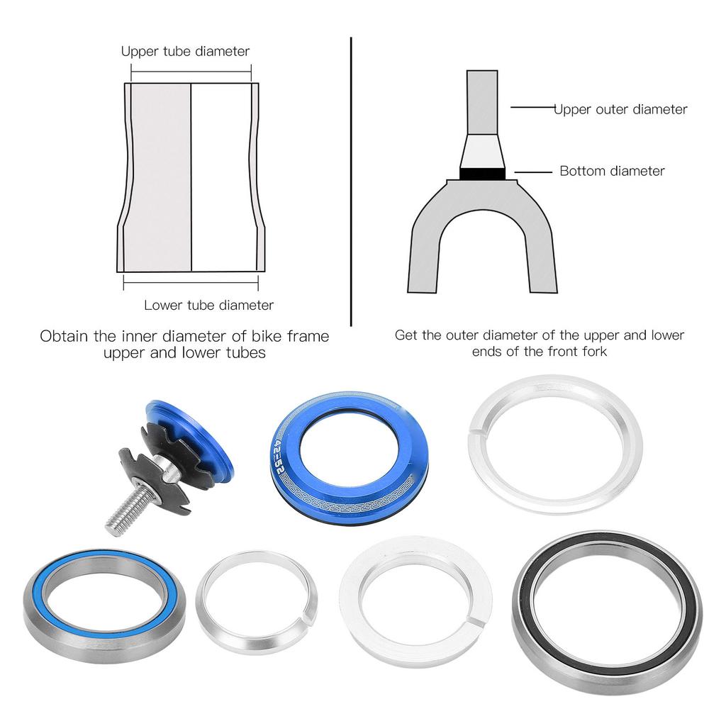42x52mm Road Bike Front Fork Stem Headset Waterproof Bike Bearing Bowl Group