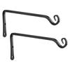 2Pcs Iron Wall Mount Hook White, Black 25.5*10.5cm Planter Bird Feeder Wall Hook Clothes Hook with Self-tapping Screws