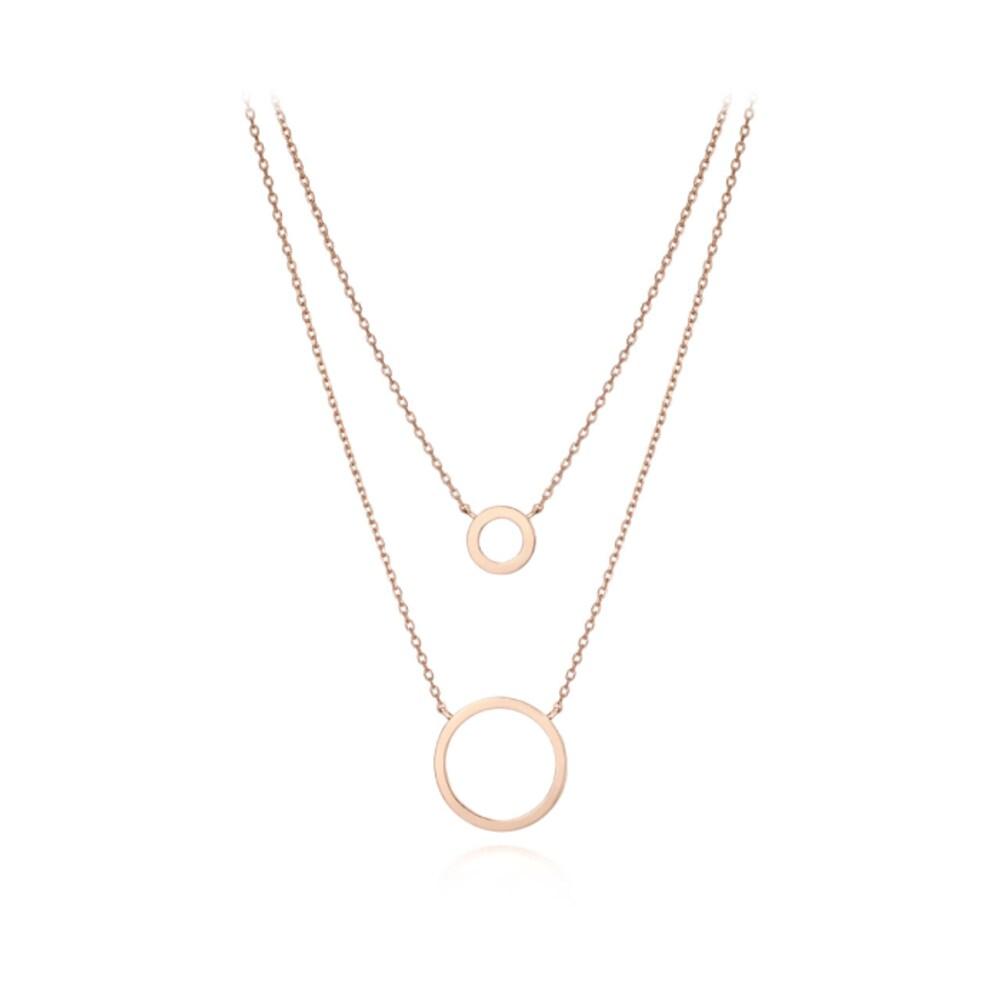 Circle Layered Necklace Elbrnn063
