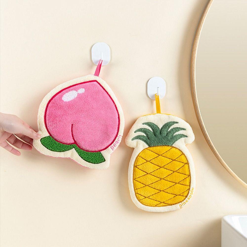 Cartoon Bathroom Kerchief Hanging Kitchen Rags Cute Washcloth