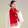 Chinese New Year Festive Red Brushed Scarf