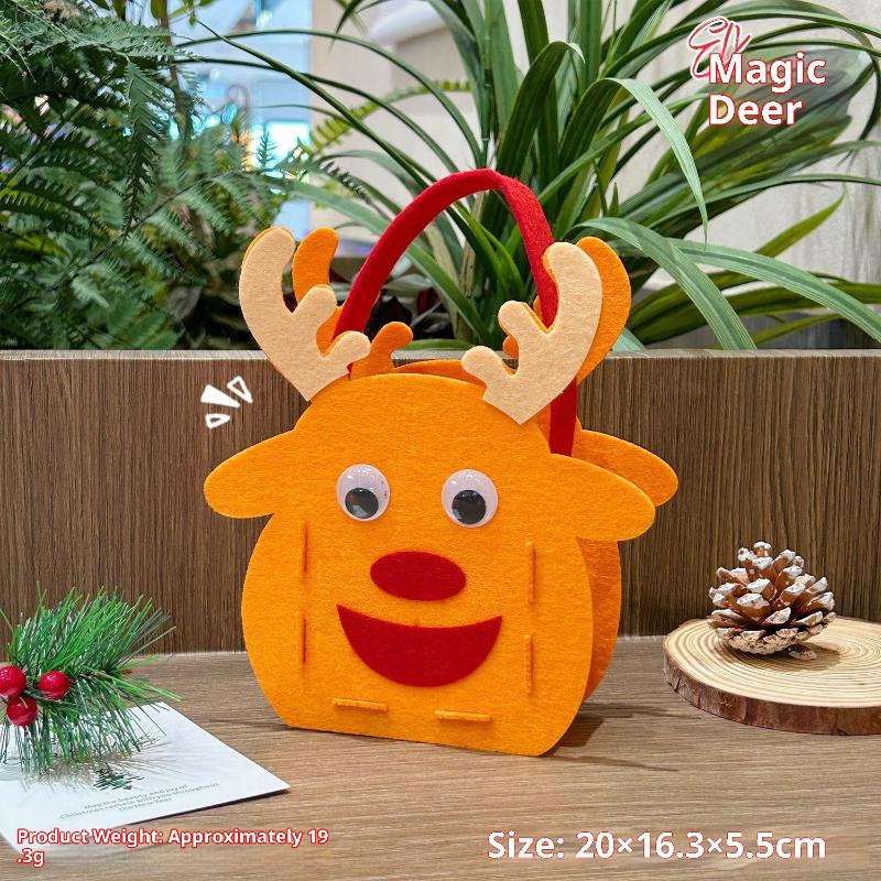 Christmas Theme Diy Handmade Shoulder Bag Handbag Sewing Creative Art And Handmade Activities Gifts Children'S Handmade Toys