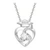 Graduation Necklace Grad Cap Pendant Necklace Rhinestone Mortarboard Heart Charm Necklace Class of 2026 Graduation Gift for College Graduate Daughter