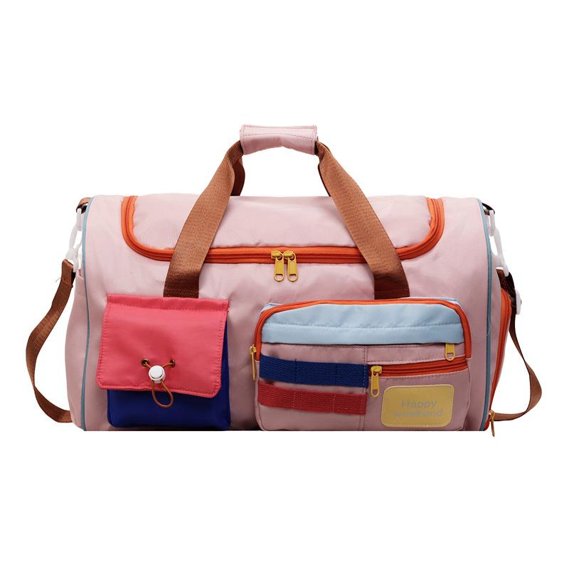 

Женская сумка большой вместимости для коротких поездок, сумка-мессенджер, милая сумка для беременных, дорожная сумка для командировок, дорожная сумка на колесиках розовый