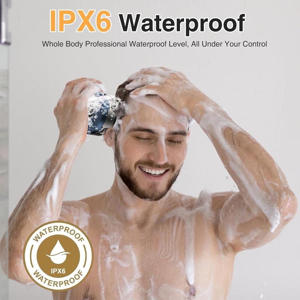 Tinsol Titanium Electric Head Shaver for Bald Men 6D Magnetic Razor Hair Trimmer Rechargeable LED Waterproof Face Hair Cutting