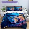 3pcs Bedding Set Lion Includes 1 Comforter + 2 Pillowcases, Without Pillow Inserts, Soft Comfortable,Bedding Set,a0909022