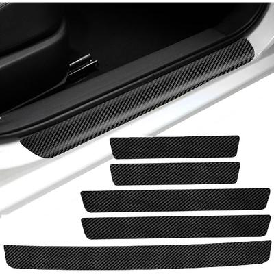Door Sill Protector, Carbon Fiber Texture Waterproof Scratch Resistant Car Door Protector, Enhances Vehicle Aesthetics, Car Door Sills And Car Trim,