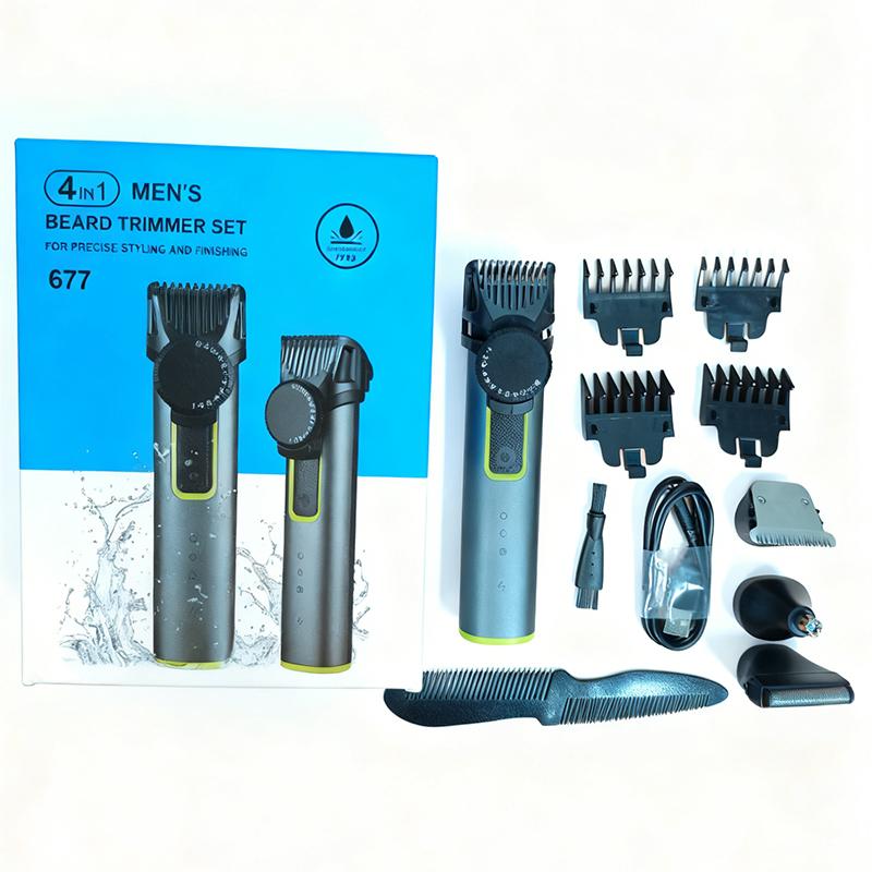 

Мужская бытовая электрическая бритва - многофункциональный набор для электрического бритья 4-в-1 с USB-зарядкой и набором для электрической стрижки