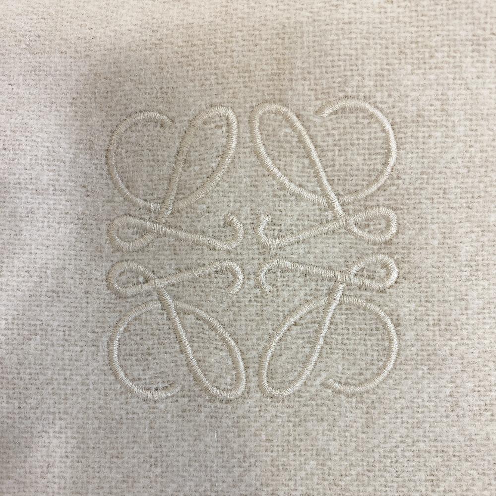 LOEWE anagram wool Scarf beige wool Used