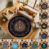 1pc Shining All-Seeing Eye Freemason Round Carpet Painted Printed Circular Carpet, Home Door Mat, Outdoor Travel Protection Carpet
