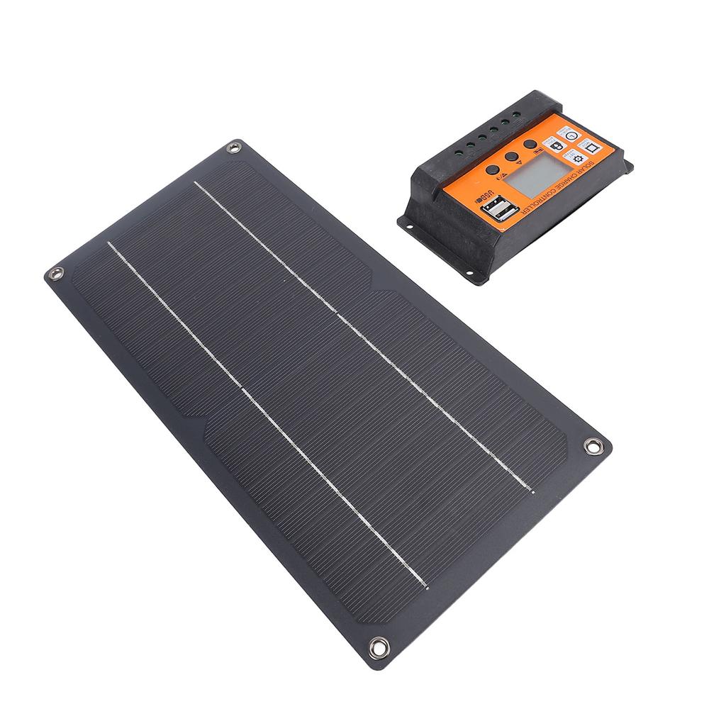 10W Solarakku-Ladegerät mit 10A Controller Monokristallin Wasserdicht 12V Solarmodul-Kit für