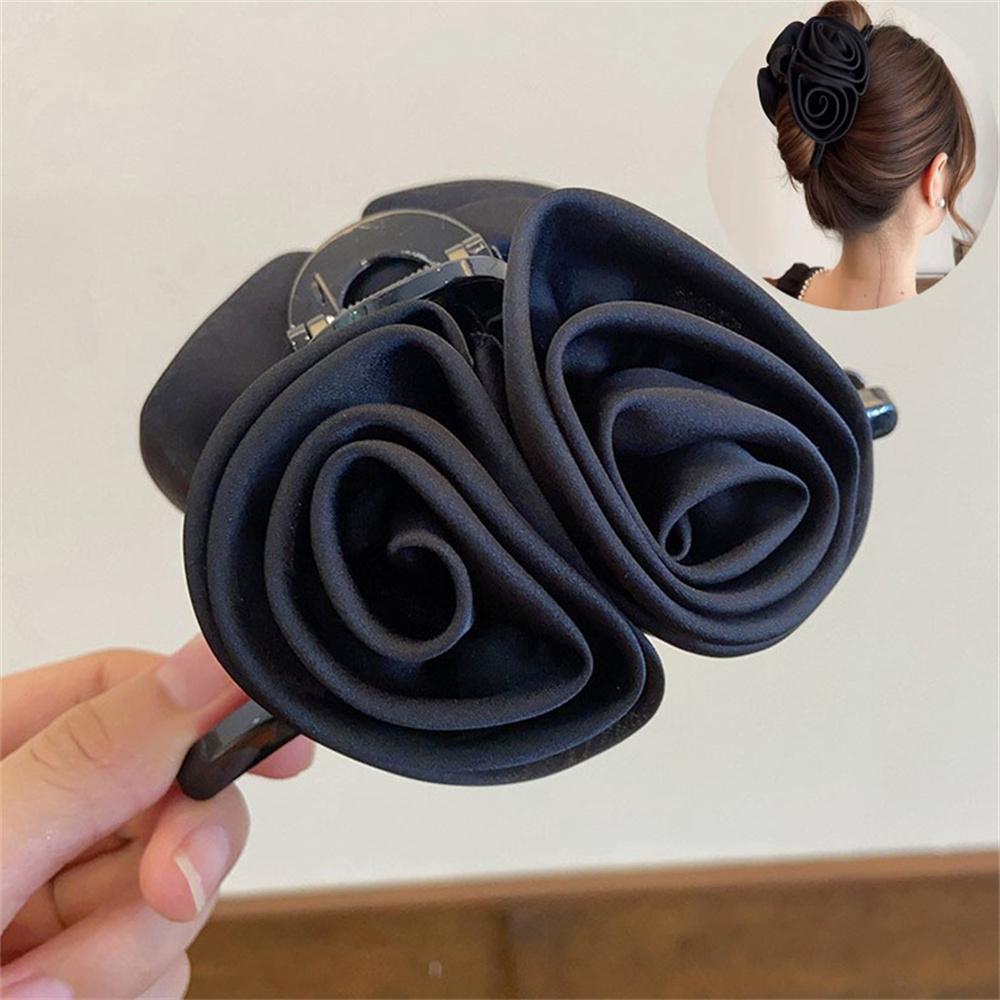 French Rose Hair Claw Clips Temperament Elegant Hairpin Women and Girls Princess Headdress Fashion Grab Clip Female Hair Accesso
