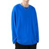 T-shirt da uomo morbida traspirante vestibilità comoda pullover maglietta girocollo manica lunga tinta unita per casa palestra abbigliamento da strada top