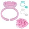 100 stücke Wimpernkleber Halter Tasse Wimpernverlängerung Schnell Wimpern Organizer Werkzeug