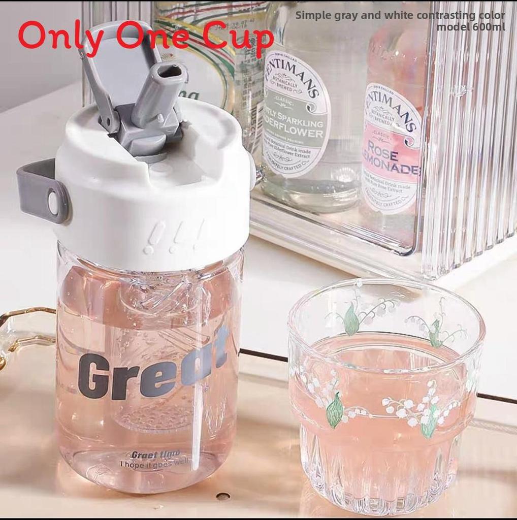 Pc Water Cup For Women With Straw For Office And Home Use