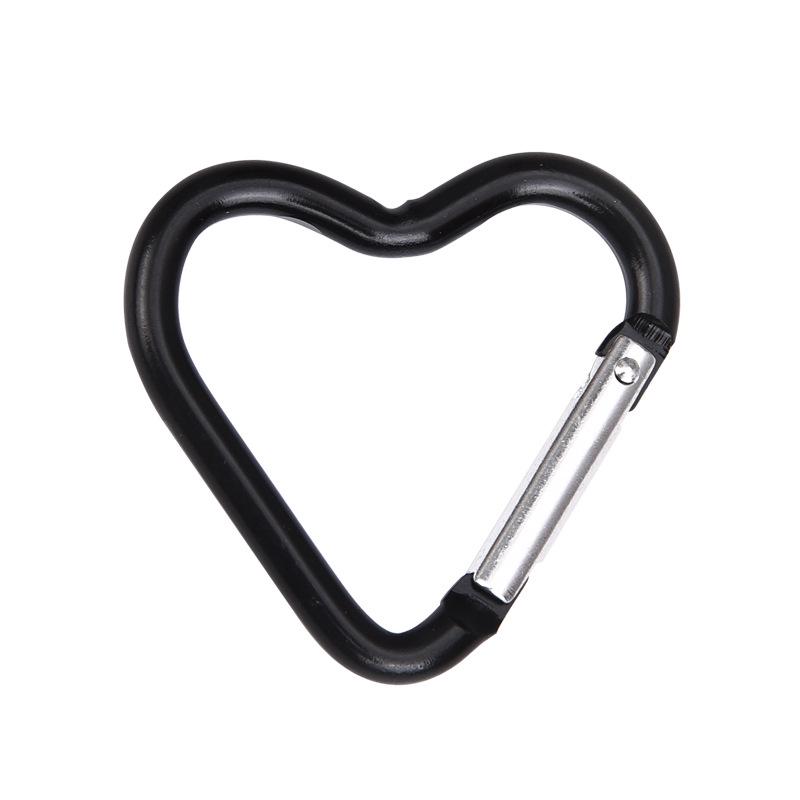 Mini Heart Shaped Carabiner Hook - Aluminum Outdoor Clothing Clip