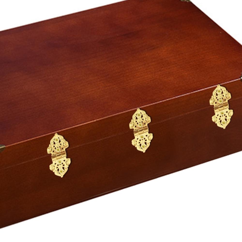 Door Wooden Box Lace Zinc Zinc Alloy Mini Chinese Style Antique Butt Hinges Hollow Flower Furniture Hardware