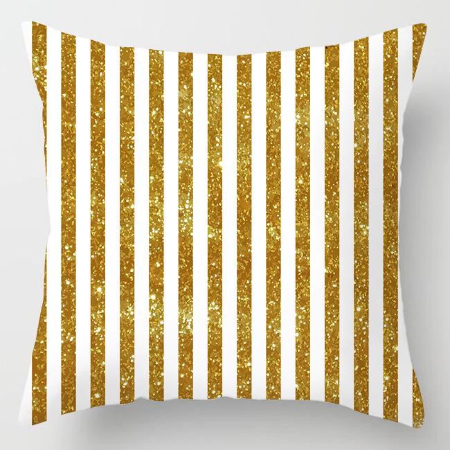 Nordic Style Modern Gold Pillowcase Home Pillow Light Luxury Sofa Pillow Cushion Cover