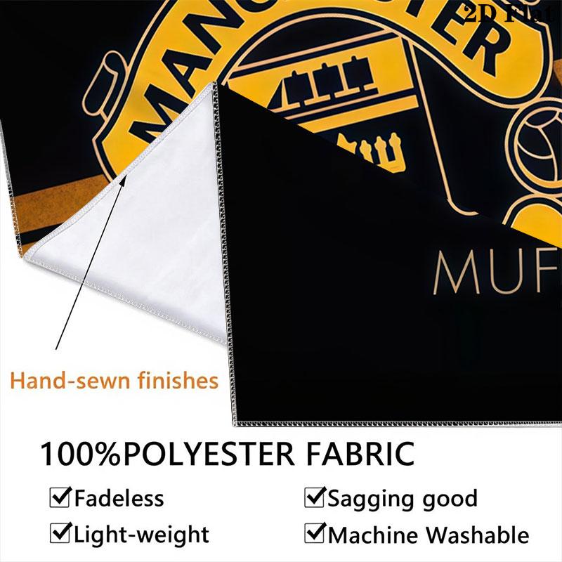 Man Utd E Wall Hanging Printed Fabric Blanket Decorative Tapestries for Bedroom Living Room Home Decor