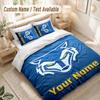 Custom Name Bedding Set 3 PiecesWarrington Wolves Print Duvet Cover + 2 Pillowcases Soft Bed Decor