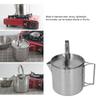 1.2L Stainless Steel Camping Kettle Portable Teapot Coffee Pot Outdoor Cookware for Hiking Camping Picnic