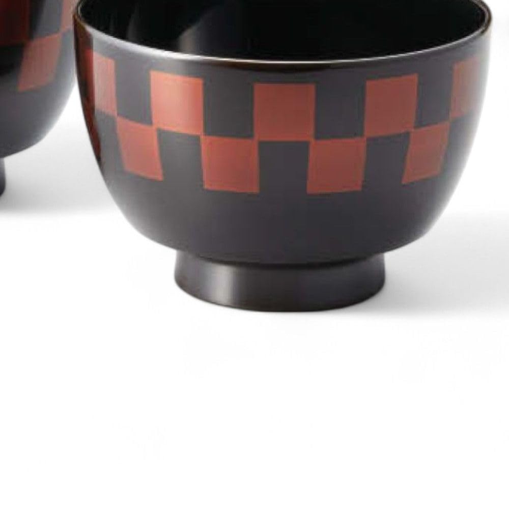 Set of 2 Lacquerware Dishwasher Made in Japan J-kitchens Bowls, Hand-Painted, Safe, PID-529029,
