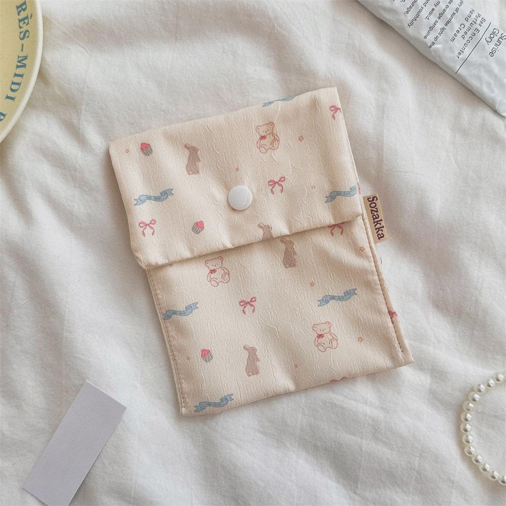 

Сумки для хранения гигиенических салфеток корейский милый цветок большой емкости для девочек мультфильм физиологический менструальный органайзер для тампонов сумка мини-сумка