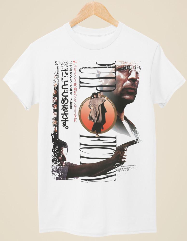 Pulp Fiction - Japanese Movie Poster Inspired Unisex White T-Shirt Unisex T-Shirt S