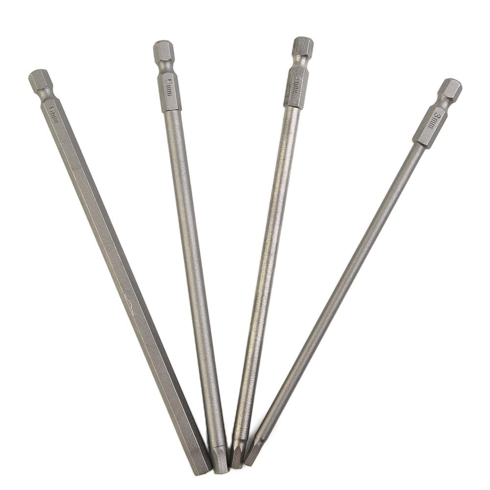 150mm Hex Screwdriver Bits 3/4/5/6mm 4* 4pcs 1/4 Driver