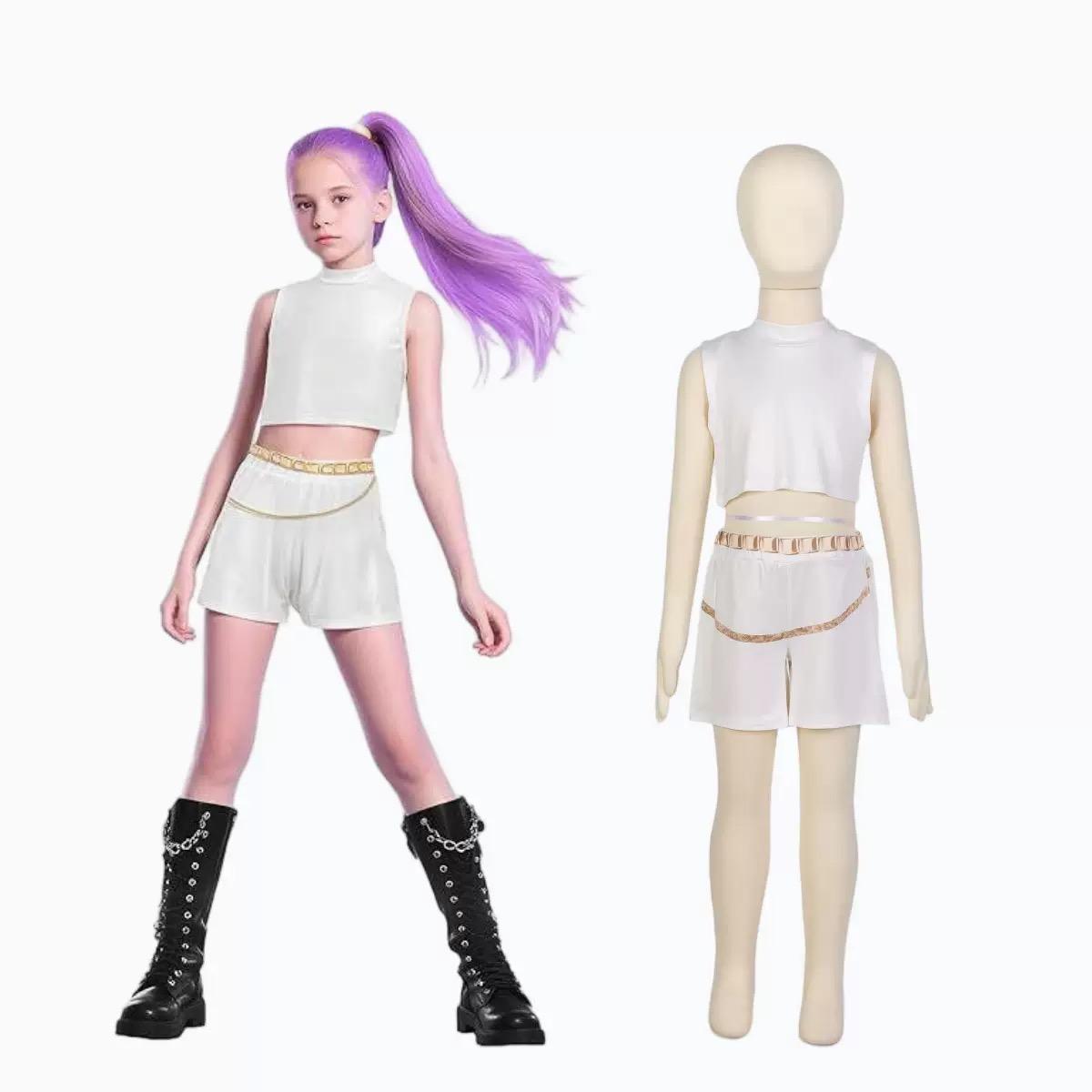 3 шт. Детский мультяшный костюм Корейская мода Косплей Танцевальный костюм Карнавальный костюм для вечеринки Карнавальный детский костюм 110cm