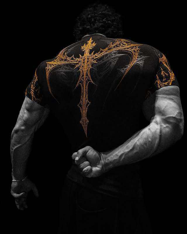BreatheDivinity Venom Fitness Schnelltrocknendes Unisex Enganliegendes Sport-T-Shirt M