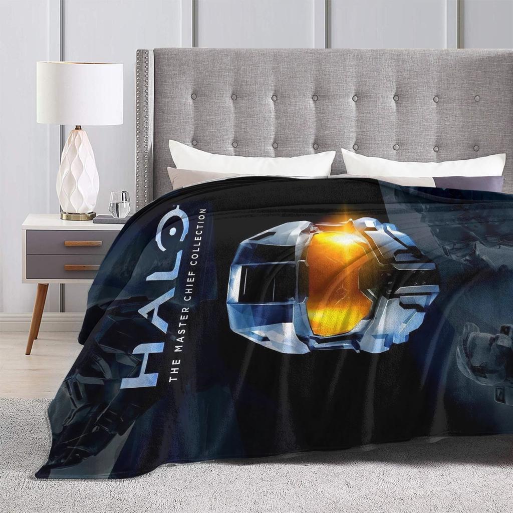 Coperta H-Halo I-Infinite Morbida Calda Peluche Biancheria da Letto Coperte per Divano Poltrona Letto da Campeggio Coperta in Flanella Copriletto