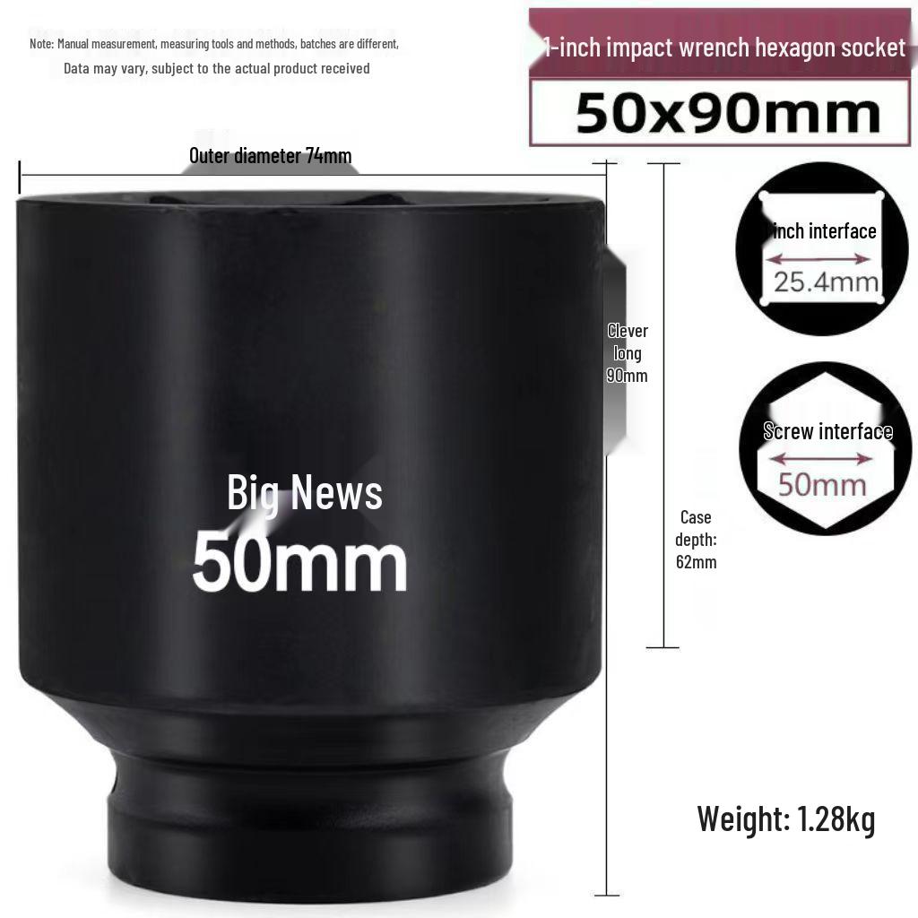 1-Inch Heavy-Duty Air Impact Wrench with Extended Electric Pneumatic Socket for Truck Tires