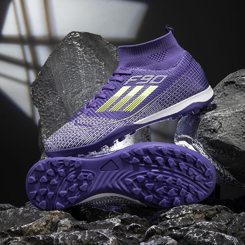 Spot High-top Football Shoes Men's and Women's Soccer Shoes Long Nail Sneakers Broken Nail Football Training Shoes