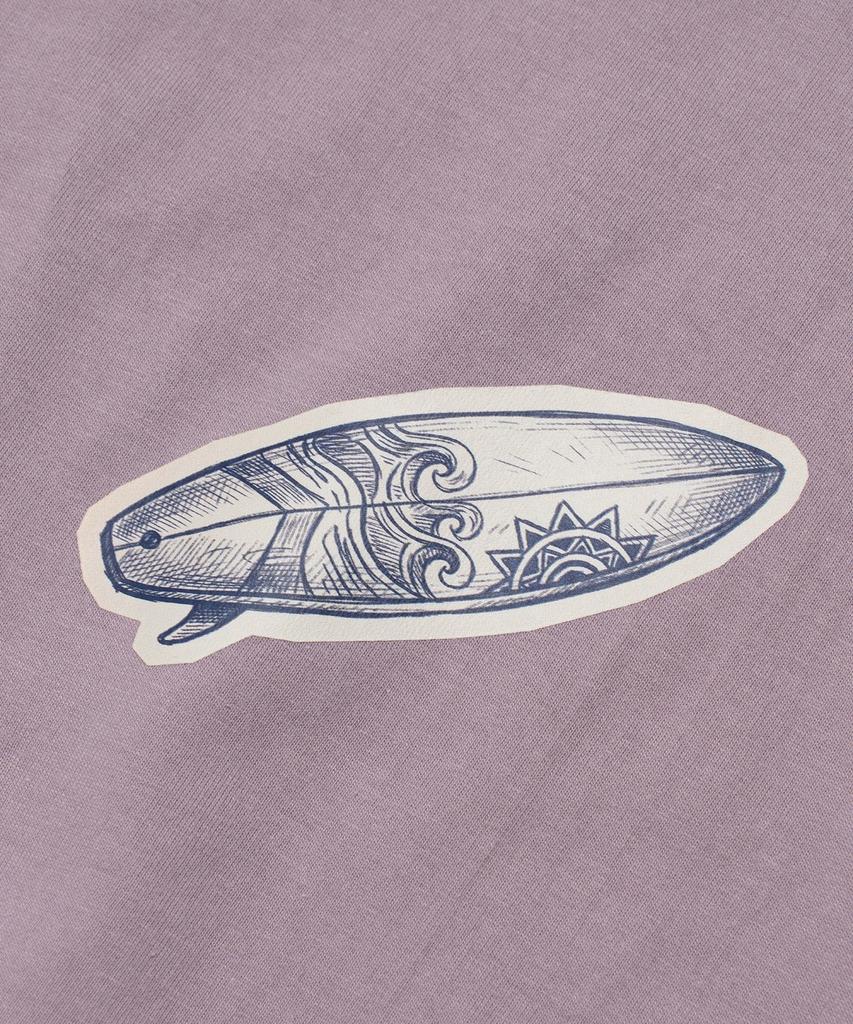 Wogseuaenko Surfboard Washed Short Sleeve Tee (Lavender)