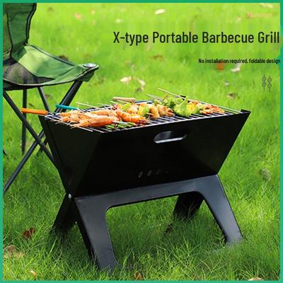 Folding Portable BBQ Grill for Camping and Outdoor Use