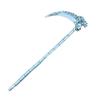Witch Grim Reaper Skull Hairpin with Moon Sword and Retro Snake Design