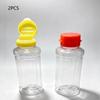 1/2Pcs 290Ml Plastic Condiment Squeeze Bottles Hole Dispensers For Oil Bbq Sauces Paint