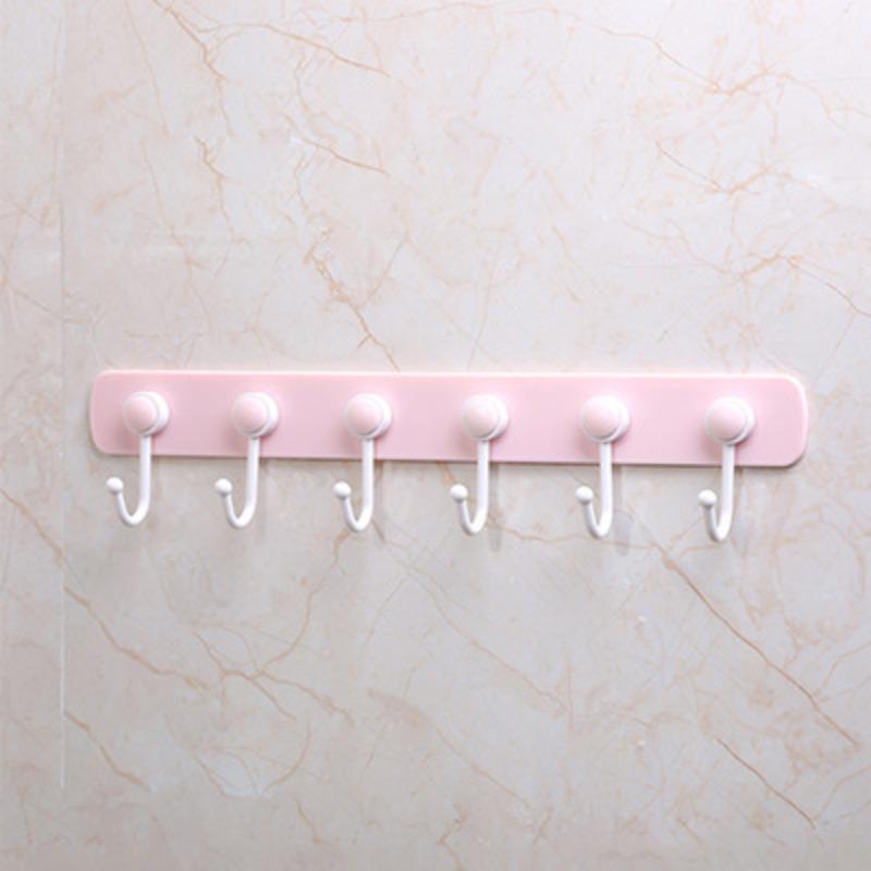 Creative Scandinavian Style Candy Color System Hooks Wall-mounted No-punch Storage Hooks Household Kitchen Bathroom Hooks