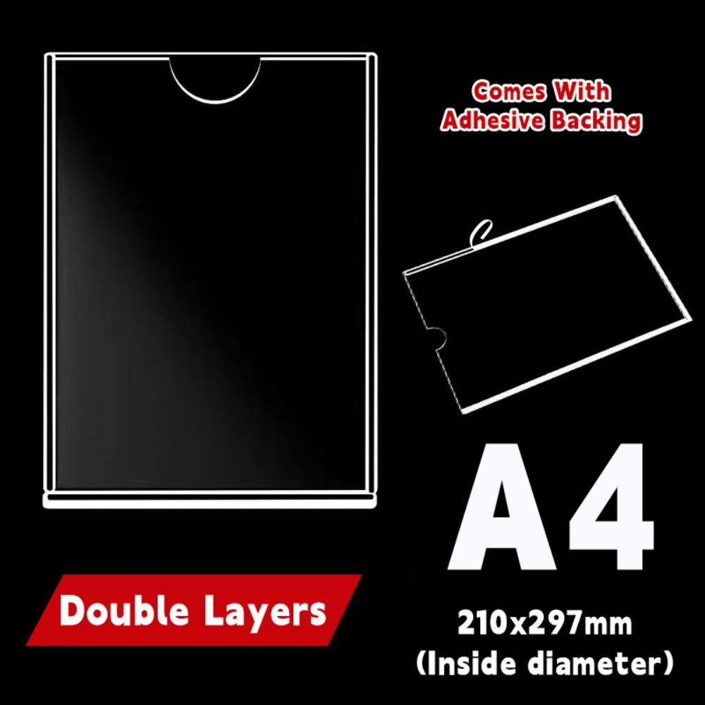 Self-Adhesive Photo Frame Clear Card Holder Durable Label Holder Supermarket